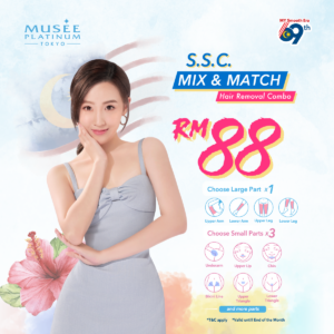 MIX & MATCH COMBO 1 LARGE + 3 SMALL SESSIONS (S.S.C.) HAIR REMOVAL PACKAGE